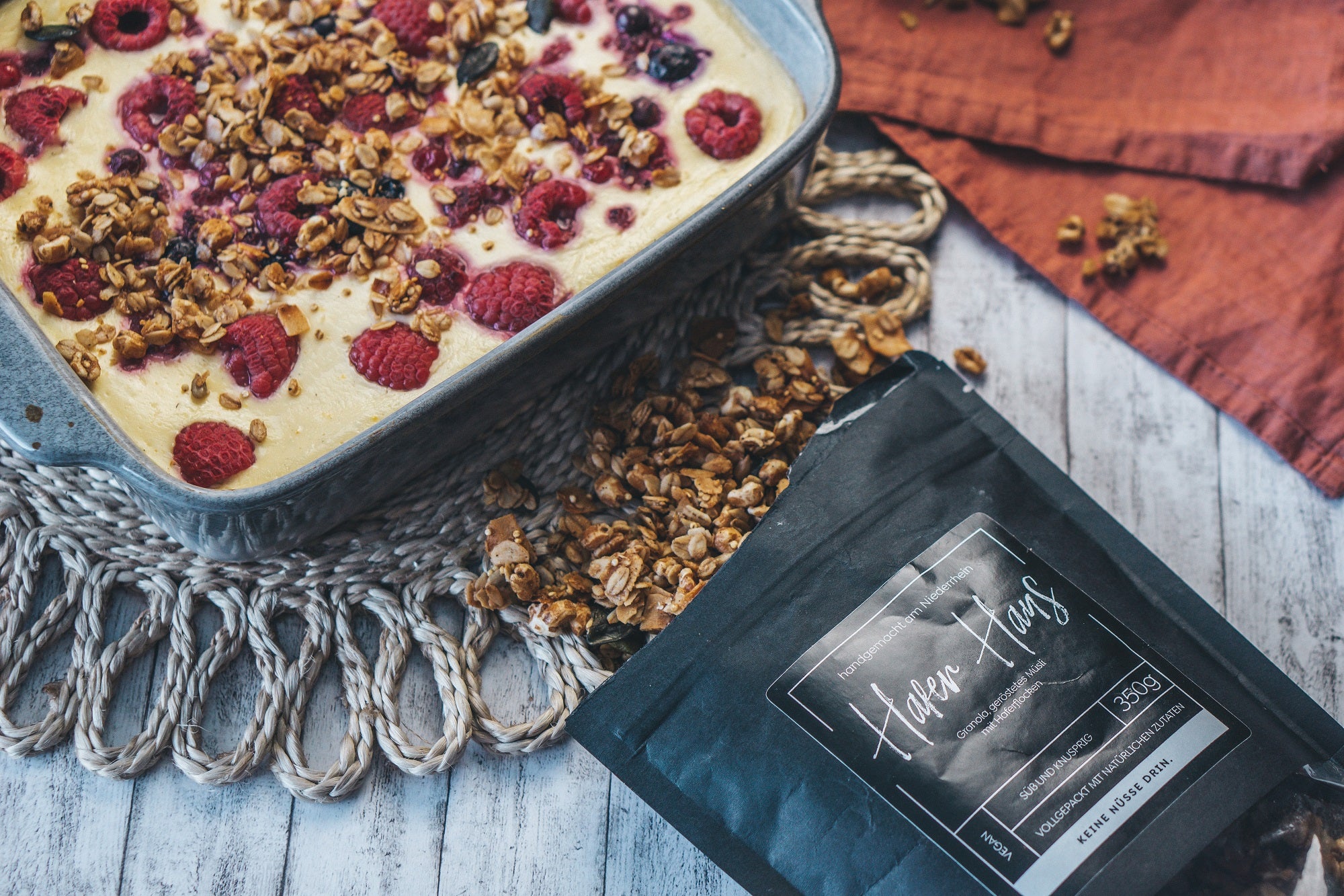 Cheesecake Auflauf mit Hafer Granola