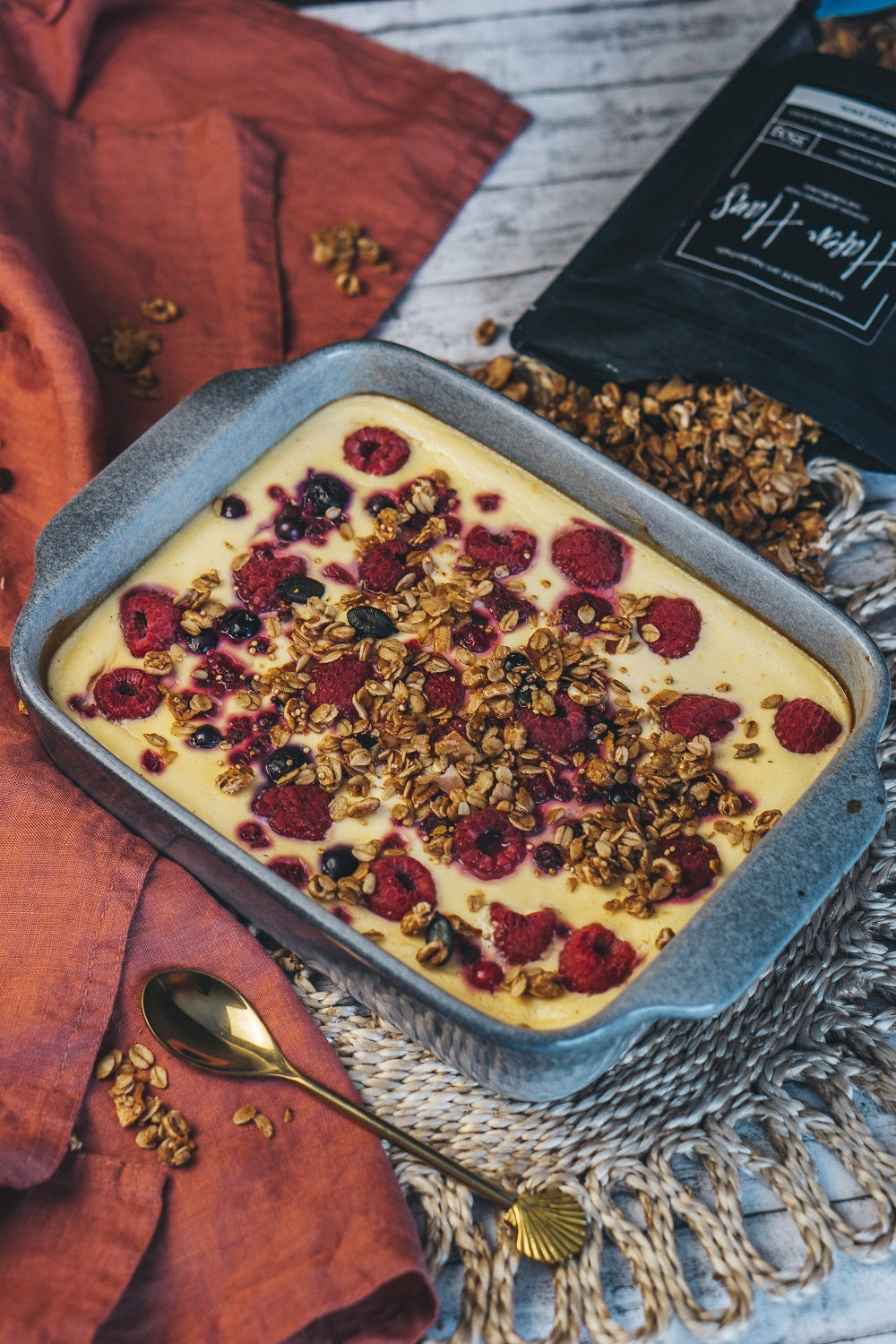 Hafer Granola ohne Industriezucker, vegan und ohne Nüsse
