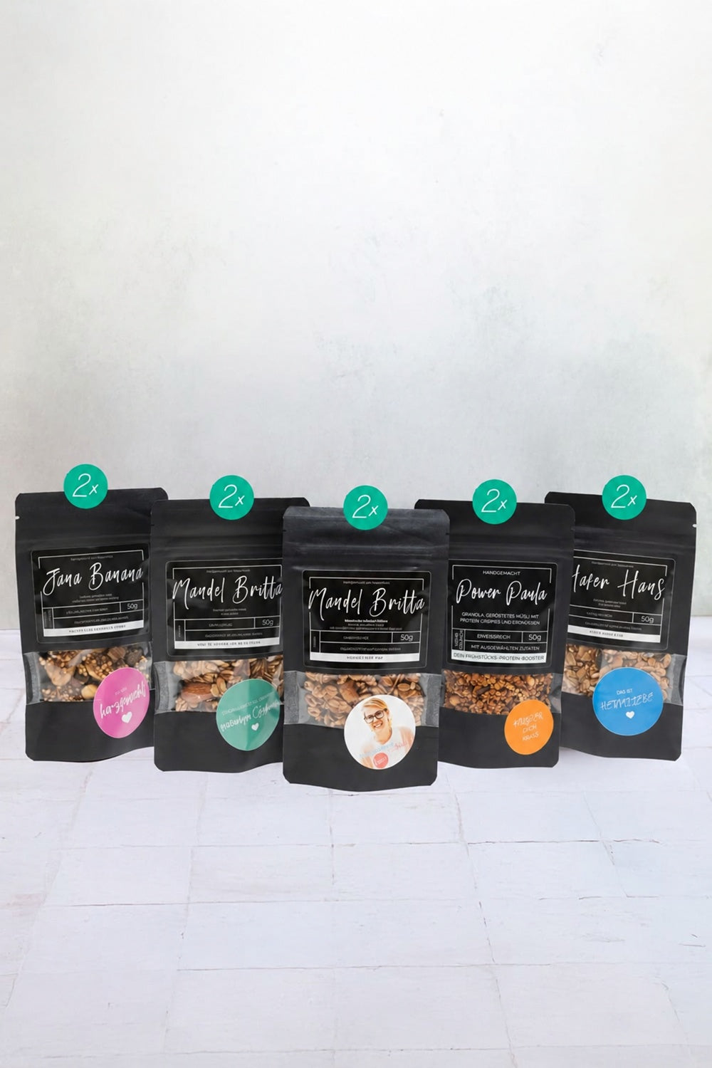 Granola sampler pack with 5 different varieties (VEGAN)