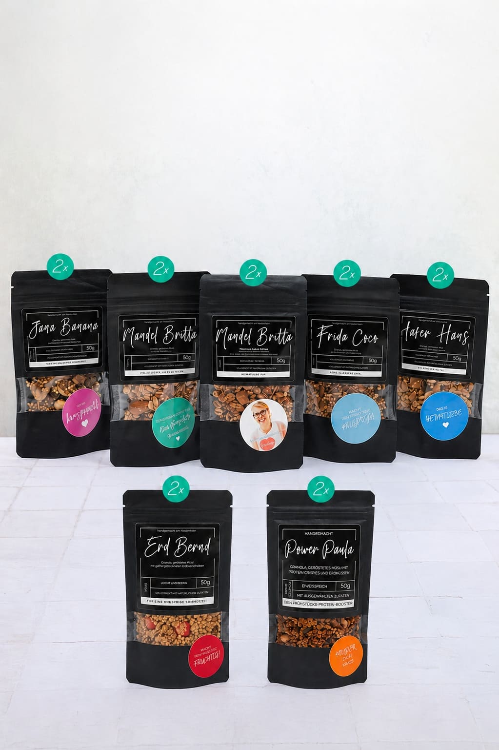 Granola-Probierpaket mit 7 unterschiedlichen Sorten (SOMMER)