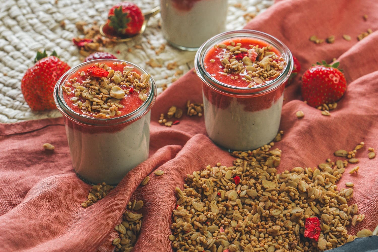 Erdbeer-Vanille-Pudding Dessert