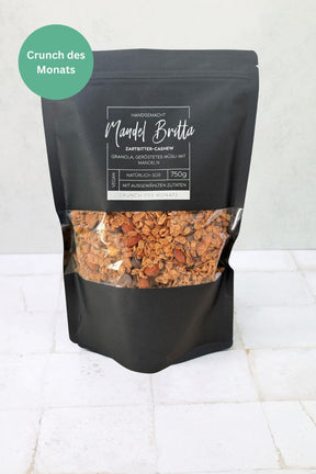 Crunch des Monats: Mandel Britta ZARTBITTER-CASHEW, vegan