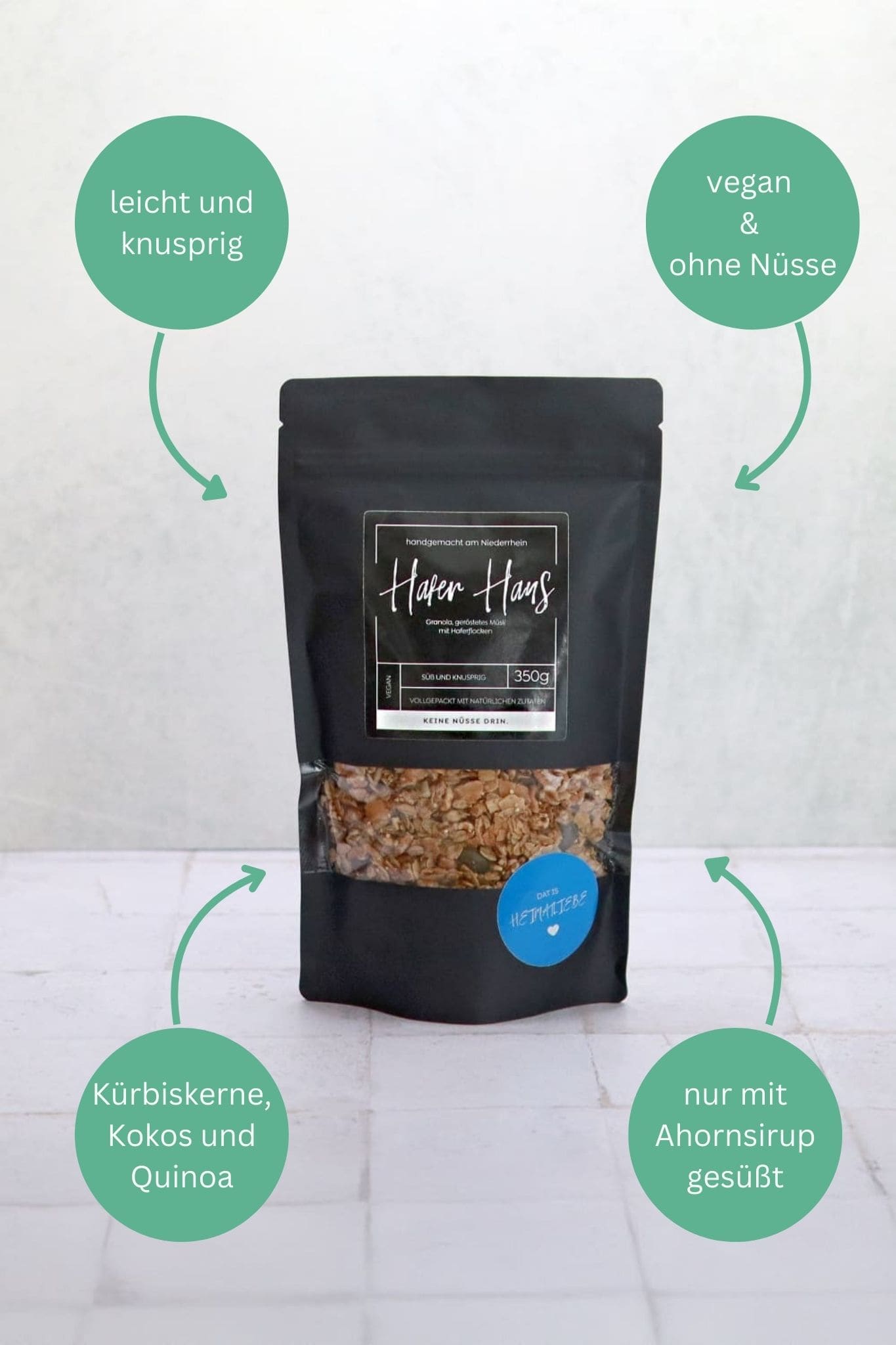 geröstete haferflocken aufbewahren Geröstetes Hafer Müsli ohne Nüsse, Hafer Hans, vegan