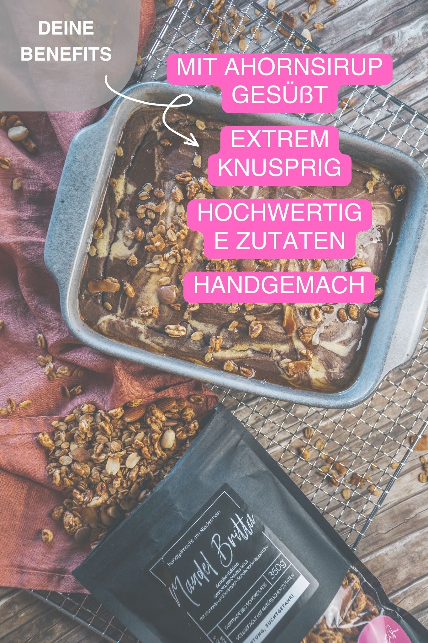 Crunch des Monats: Mandel Britta HIMBEERE, vegan